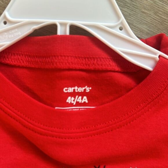 NWT Carters 4T Christmas xmas Pajamas Red White Santa - Picture 4 of 5